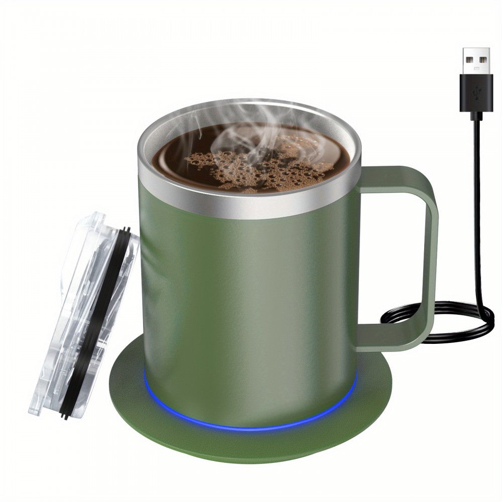 Self Heating Coffee Mug - USB Heated Cup for Seniors, Coffee & Tea Warmer