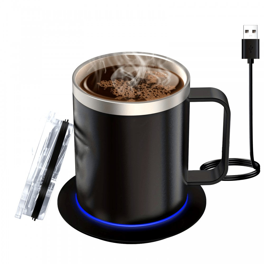 Self Heating Coffee Mug - USB Heated Cup for Seniors, Coffee & Tea Warmer