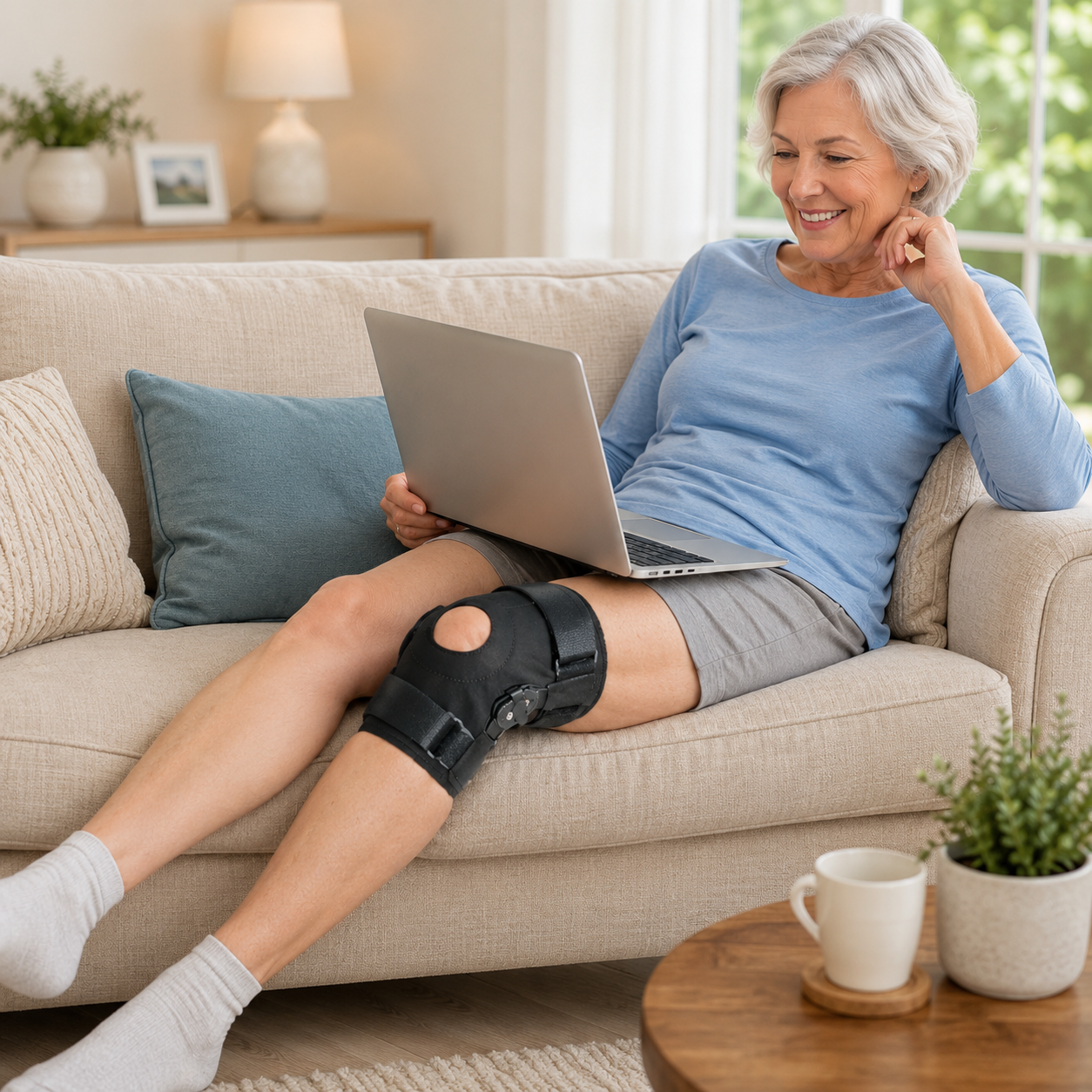1pc Patella Knee Brace | with Side Stabilizers Adjustable Joint Support for Adults