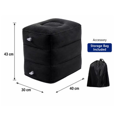 Travel Foot Rest Pillow – Adjustable Cushion for Flights, Car & Desk Use