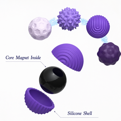 Silicone Magnetic Fidget Balls for Seniors | Stress Relief Hand Therapy Toy