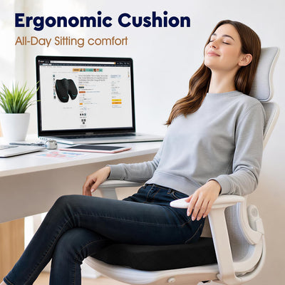 Memory Foam Office Lumbar Pillow – Enhanced Back Support for Comfort