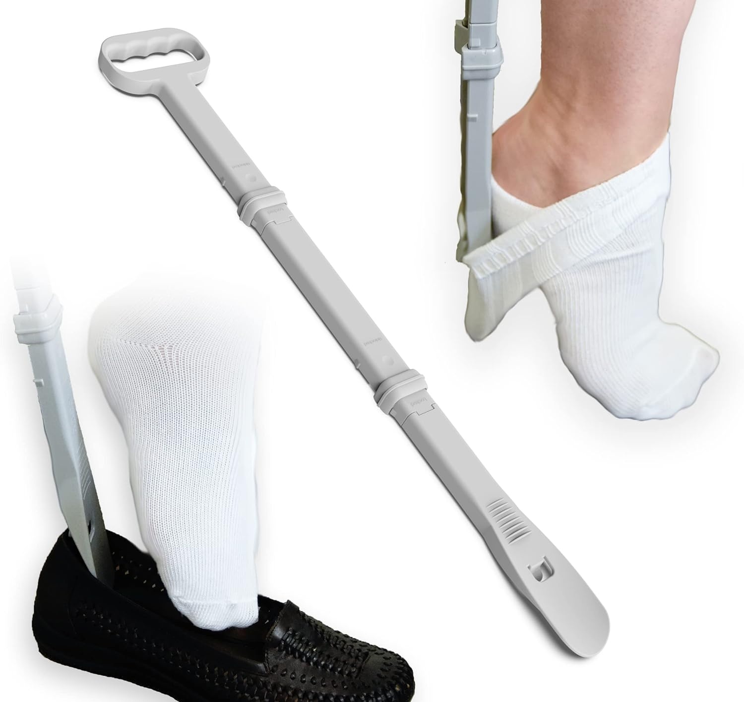 Long Handled Shoe Horn & Sock Remover for Easy Dressing
