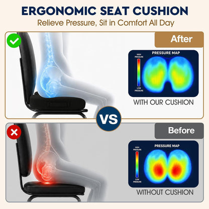 Memory Foam Office Lumbar Pillow – Enhanced Back Support for Comfort