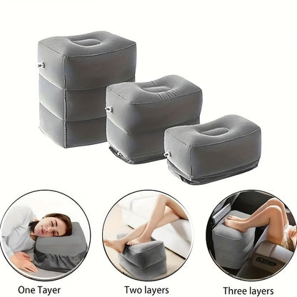 Travel Foot Rest Pillow – Adjustable Cushion for Flights, Car & Desk Use