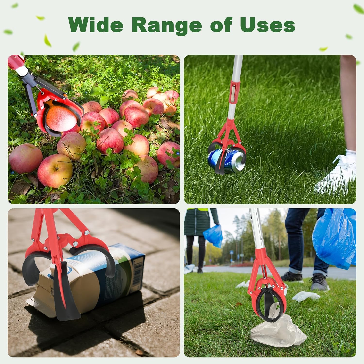 Safe Fruit Harvesting Tool with Soft Rubber Picking Clips