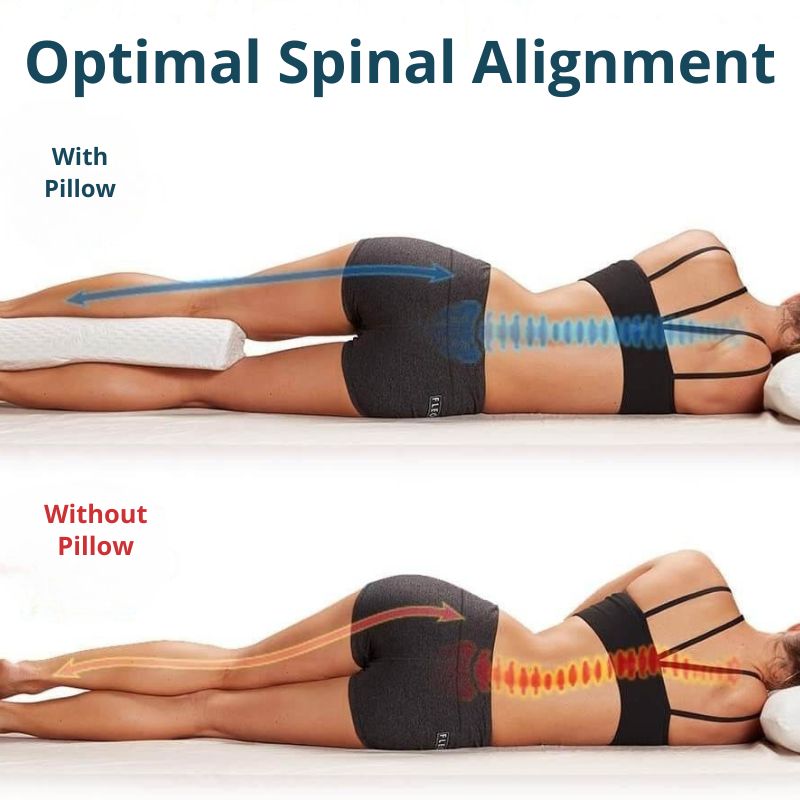 Knee pillow for side sleepers