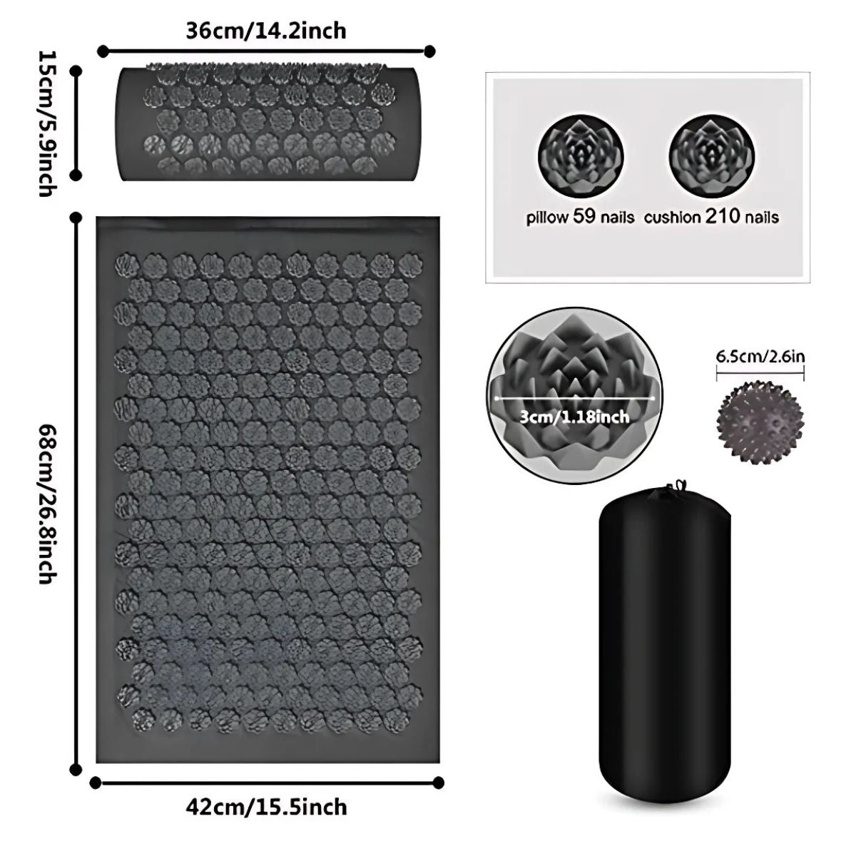 Acupressure massage mat