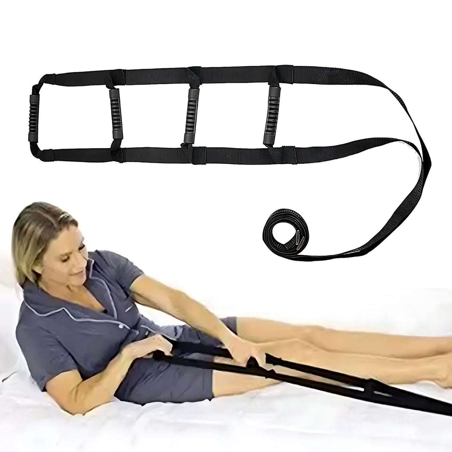 Elderly bed pull-up strap
