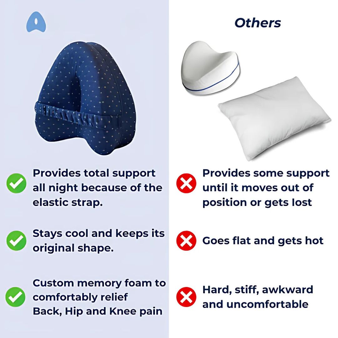 Adjustable knee pillow for side sleepers to prevent leg twisting during sleep