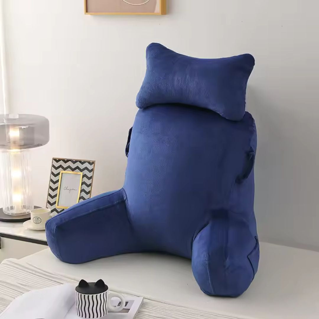 Bed Rest Reading Pillow with Neck Roll & Arm Support – For Seniors