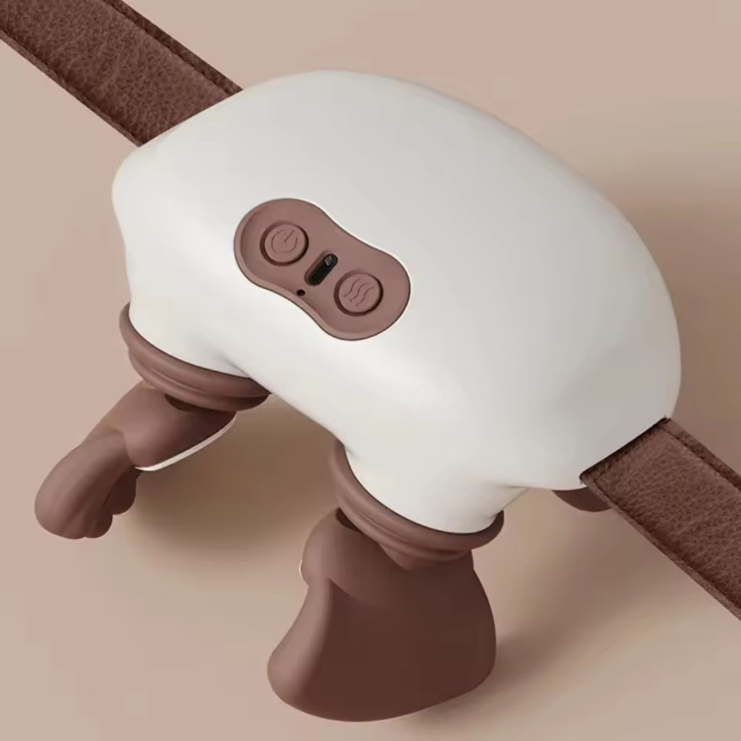 Neck massager showing 42–45°C heat mode