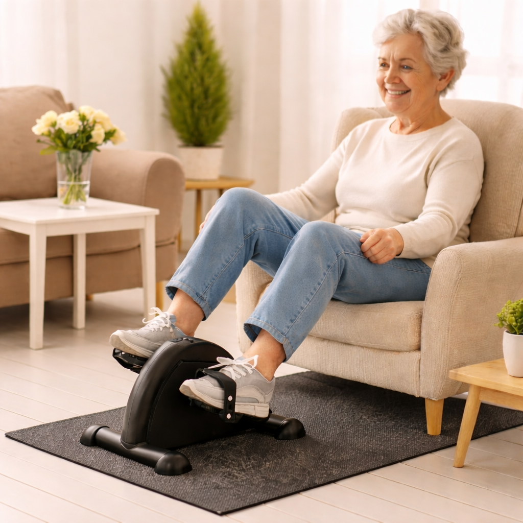 Mini Exercise Bike – Compact Home Rehab Machine with LED Display for Seniors