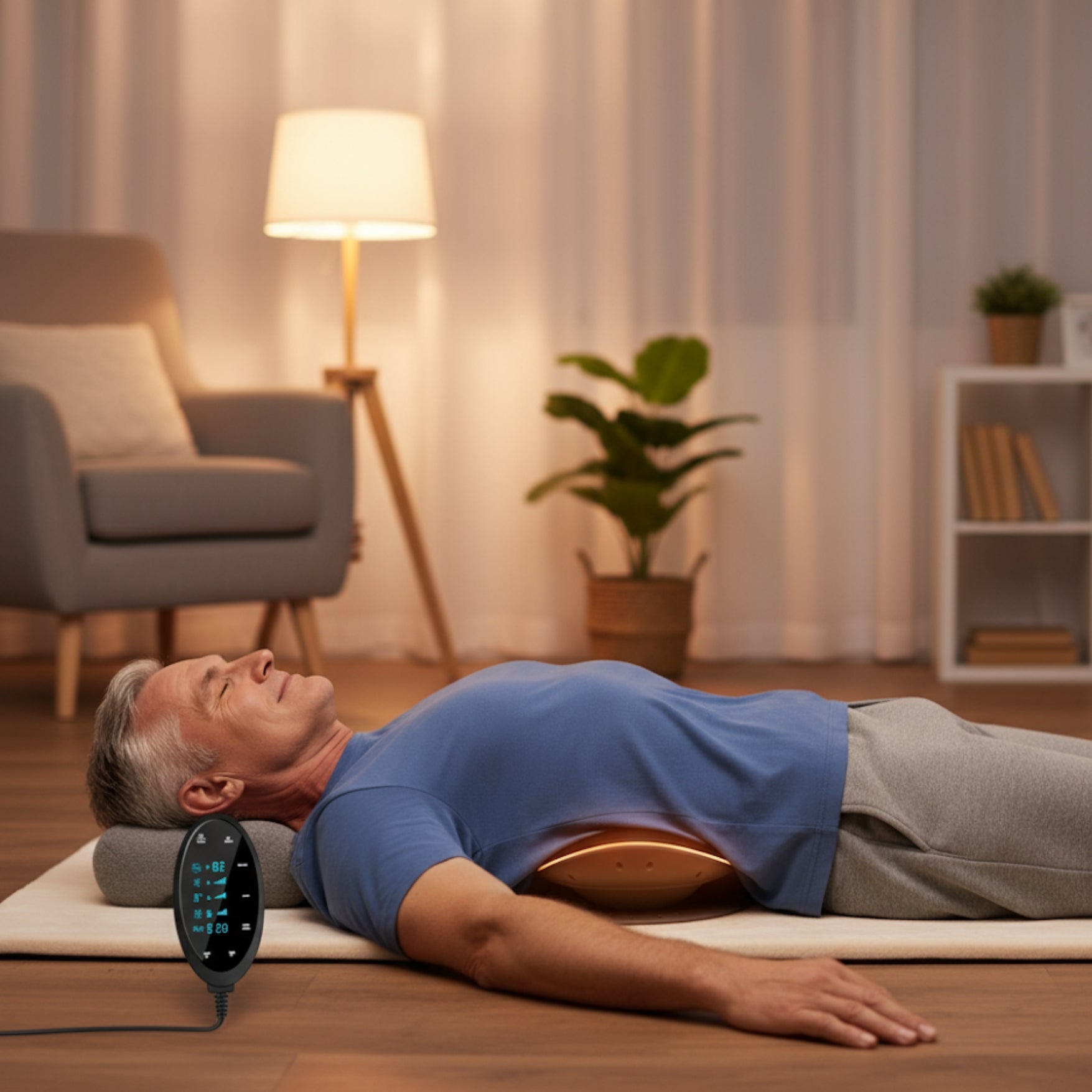 Electric Air Lumbar Traction Device for Seniors – Back Massager with Heating and Vibration