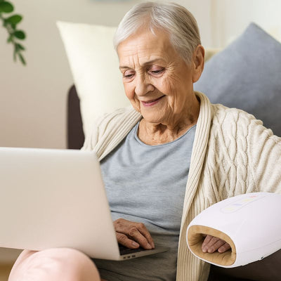 Electric Hand Massager – Gentle Relief with Heat & Compression for Seniors