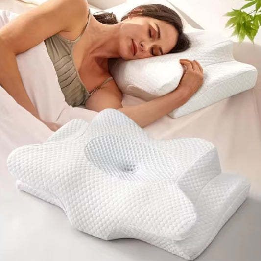 Ergonomic Neck Pillow for Relief - Cooling Memory Foam Pillow