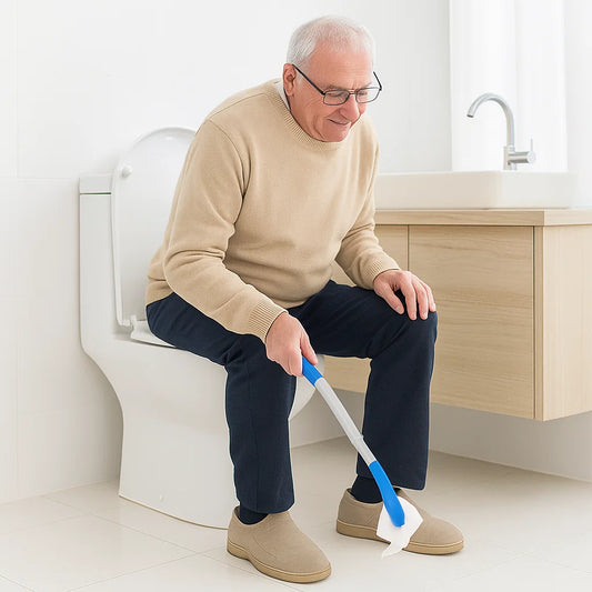 Long Handle Bottom Wiper for Elderly – Toilet Aid for Wiping & Hygiene
