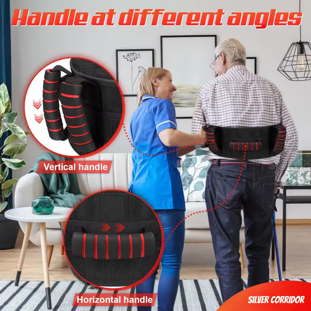 

Adjustable Lift Assist Gait Belt for Patient Transfer and Caregiver Aid