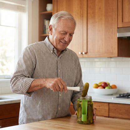Pickle Jar Fork for Seniors - Simple, Clean & Easy to Use