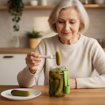 Pickle Jar Fork for Seniors - Simple, Clean & Easy to Use