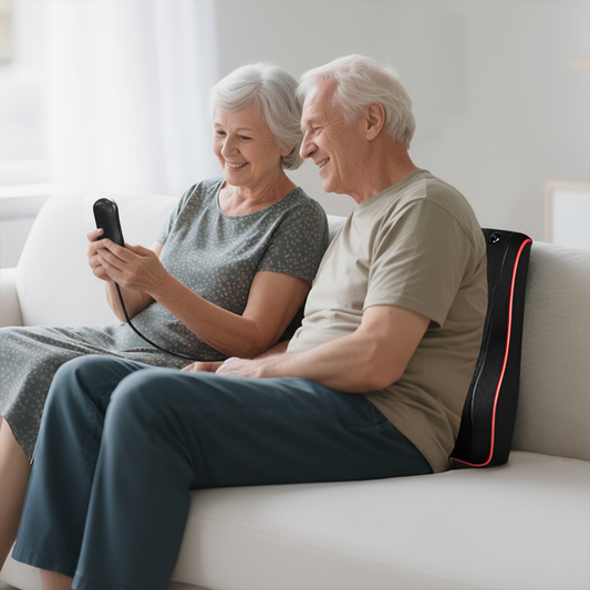 ergonomic neck and back support massager