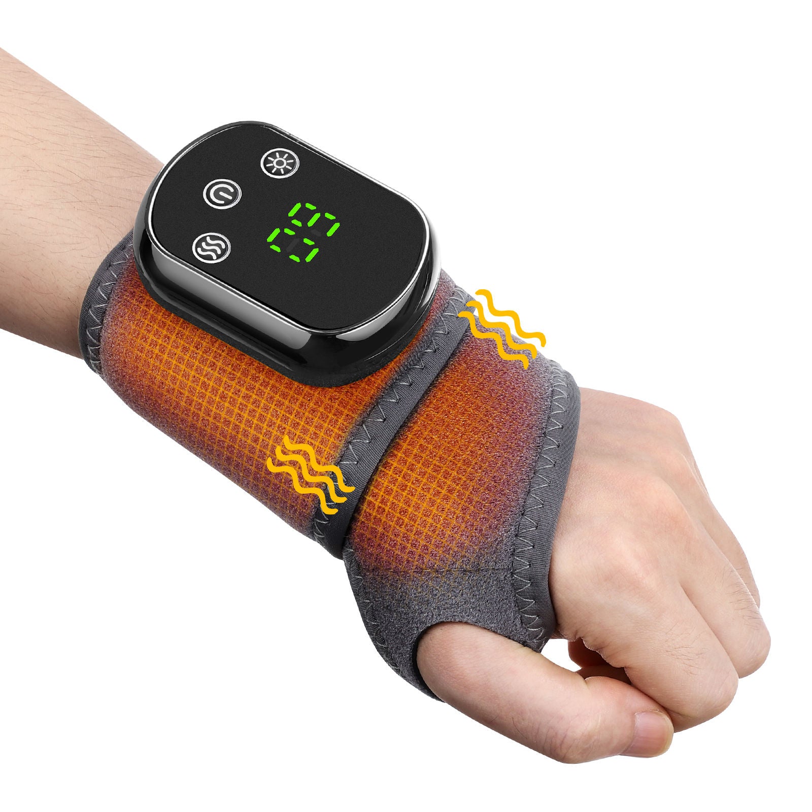 Wrist heating pad with digital display 