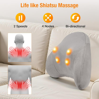 Heated Massage Pillow for Seniors – For Back, Neck & Shoulder Comfort