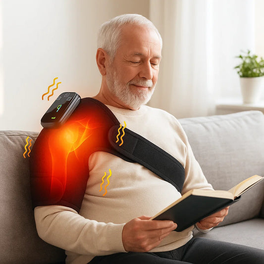 Cordless Knee Massager with Heat and Vibration – Pain Relief Wrap for Arthritis