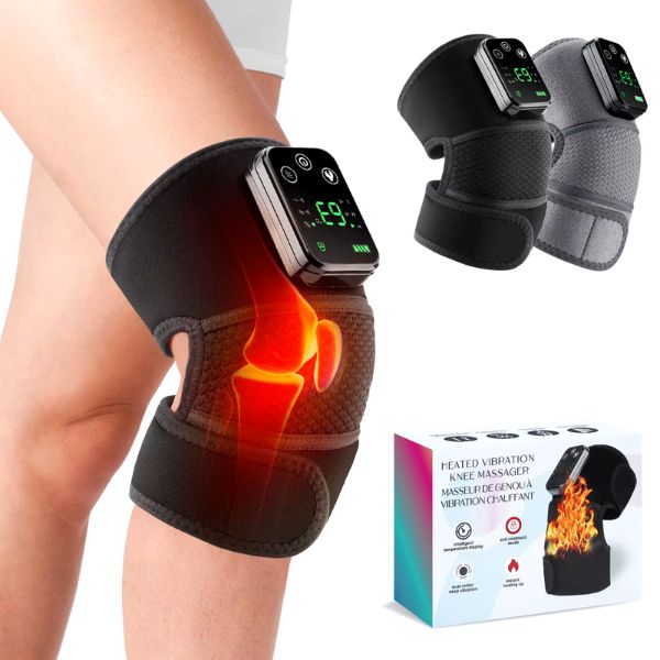 Knee massager with heat and compression for enhanced recovery