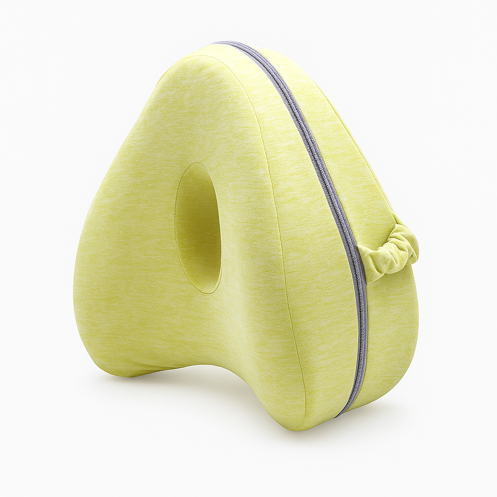 Light Lemon leg separator pillow for better leg positioning during sleep
