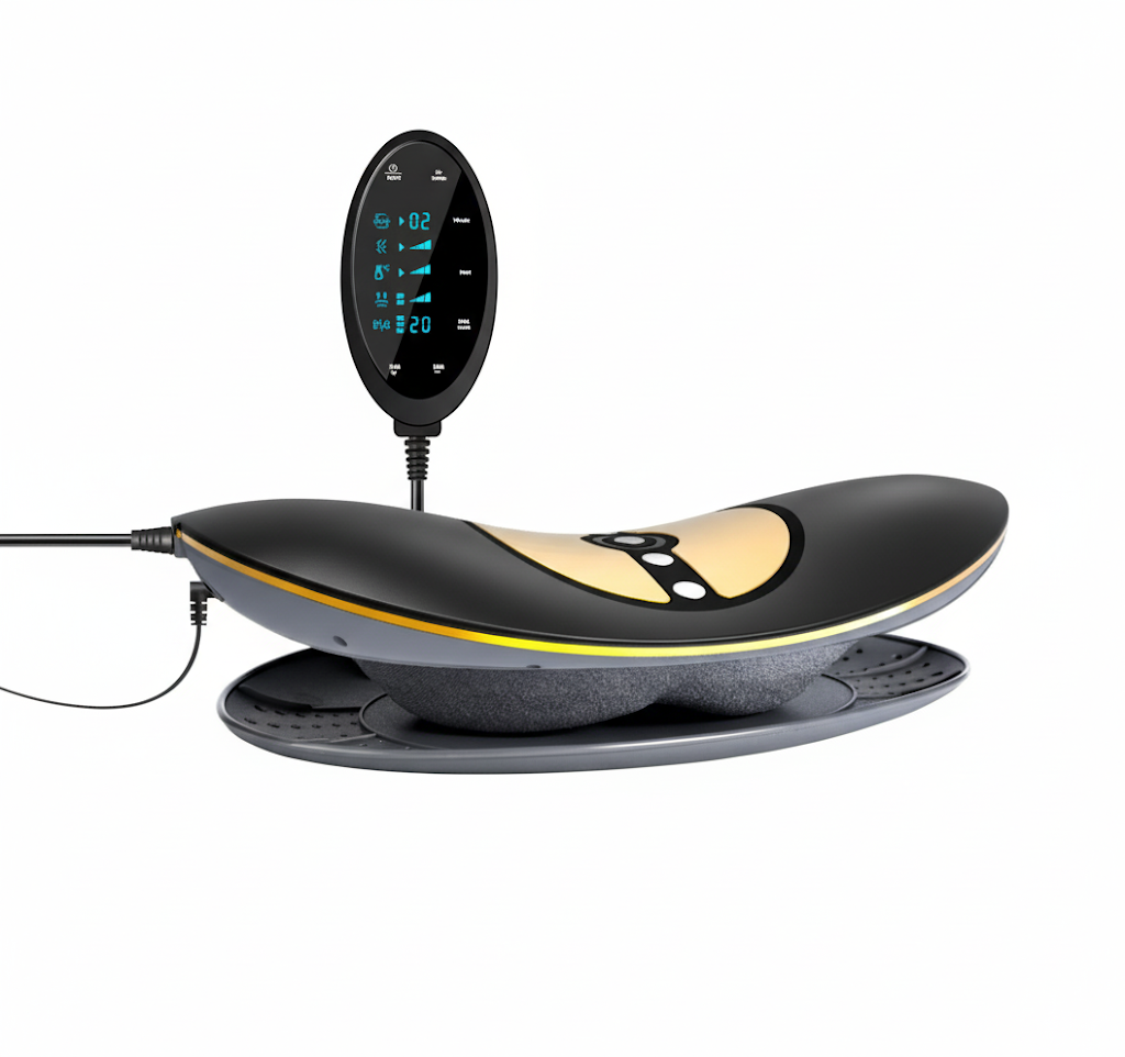 

Senior-Friendly Back Massager with Dynamic Traction and TENS Pulse Therapy
