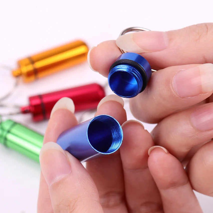 keychain pill bottle