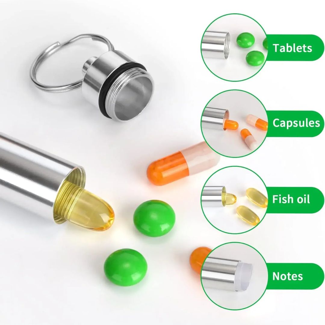 keychain pill bottle