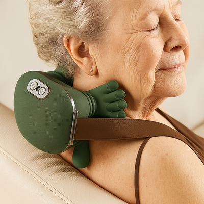 Cordless Heated Neck & Shoulder Massager – Gentle Relief for Seniors