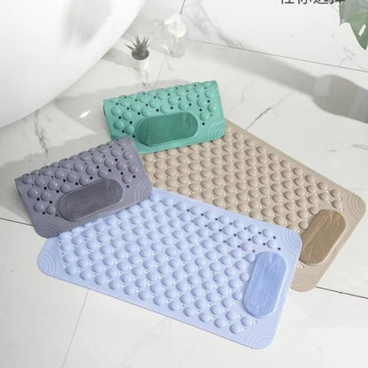 Non-Slip Shower Mat with Drain Holes, Suction Cups and Foot Massage Scrubber For Comfort and Safety