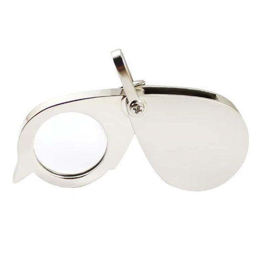 Compact Foldable Keychain Magnifying Glass: 15X Pocket Loupe for Jewelry, Stamps, and Reading