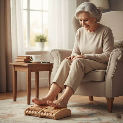 wooden foot massager
