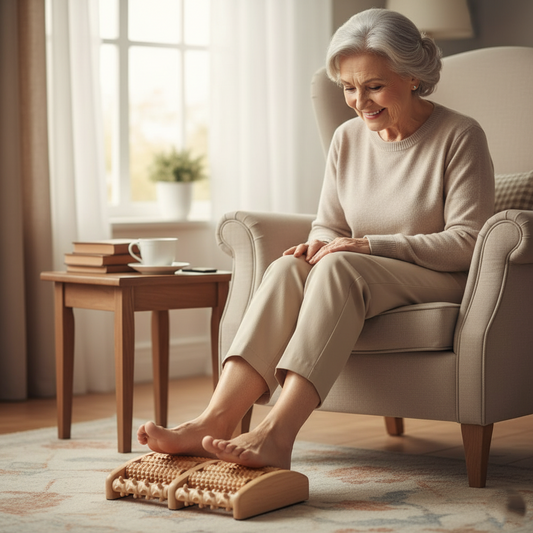 wooden foot massager