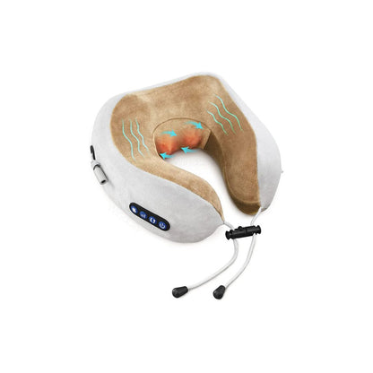 Portable Neck Massage Pillow for Seniors – Heat, Kneading & Support