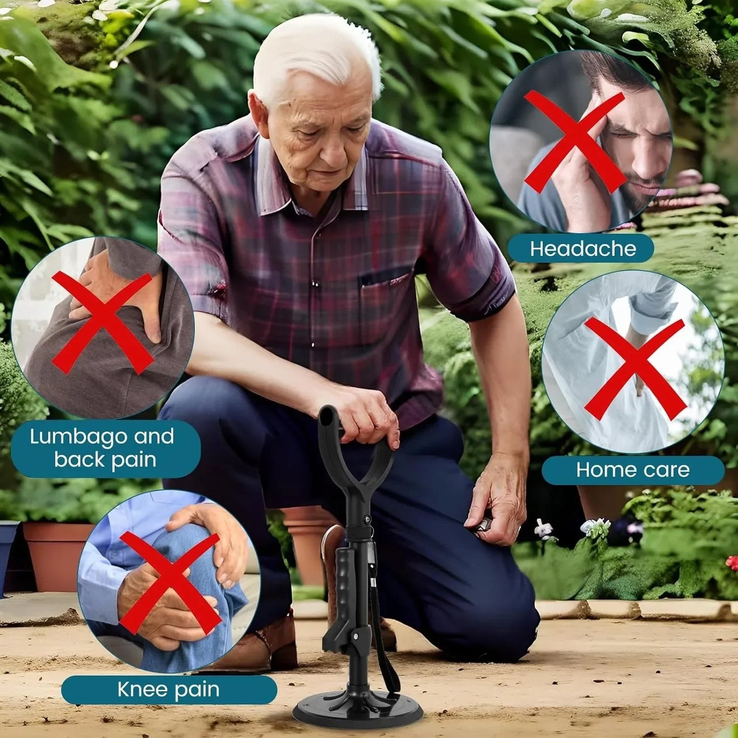 

Dual-handle stand assist device providing stable mobility support