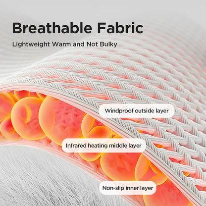 Cross-sectional view of breathable fabric with labeled layers on a gray background.