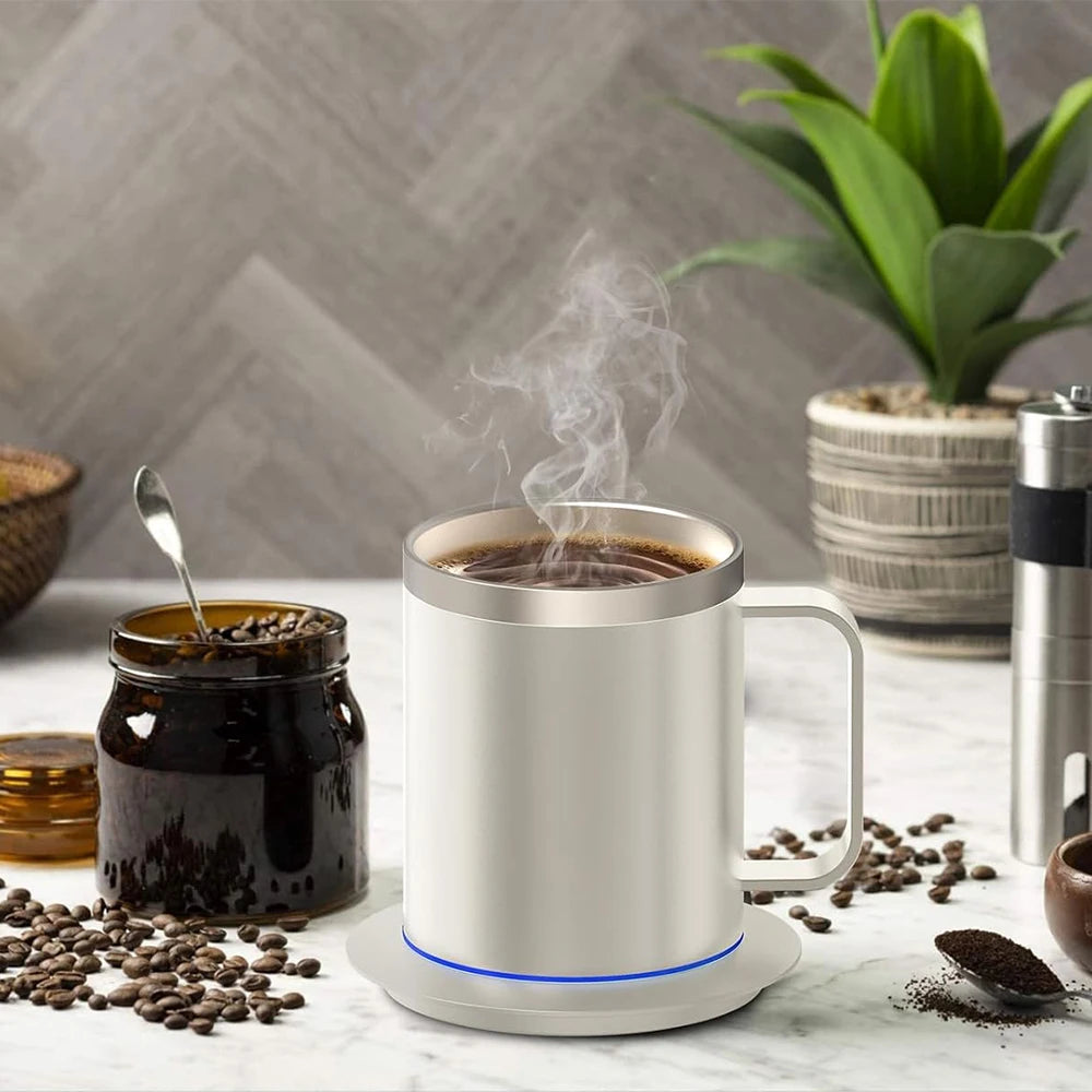 Self Heating Coffee Mug - USB Heated Cup for Seniors, Coffee & Tea Warmer