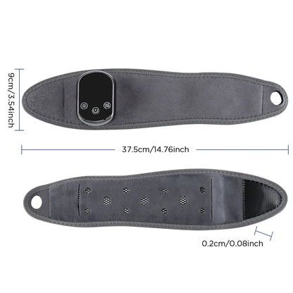Gray heating pad with dimensions