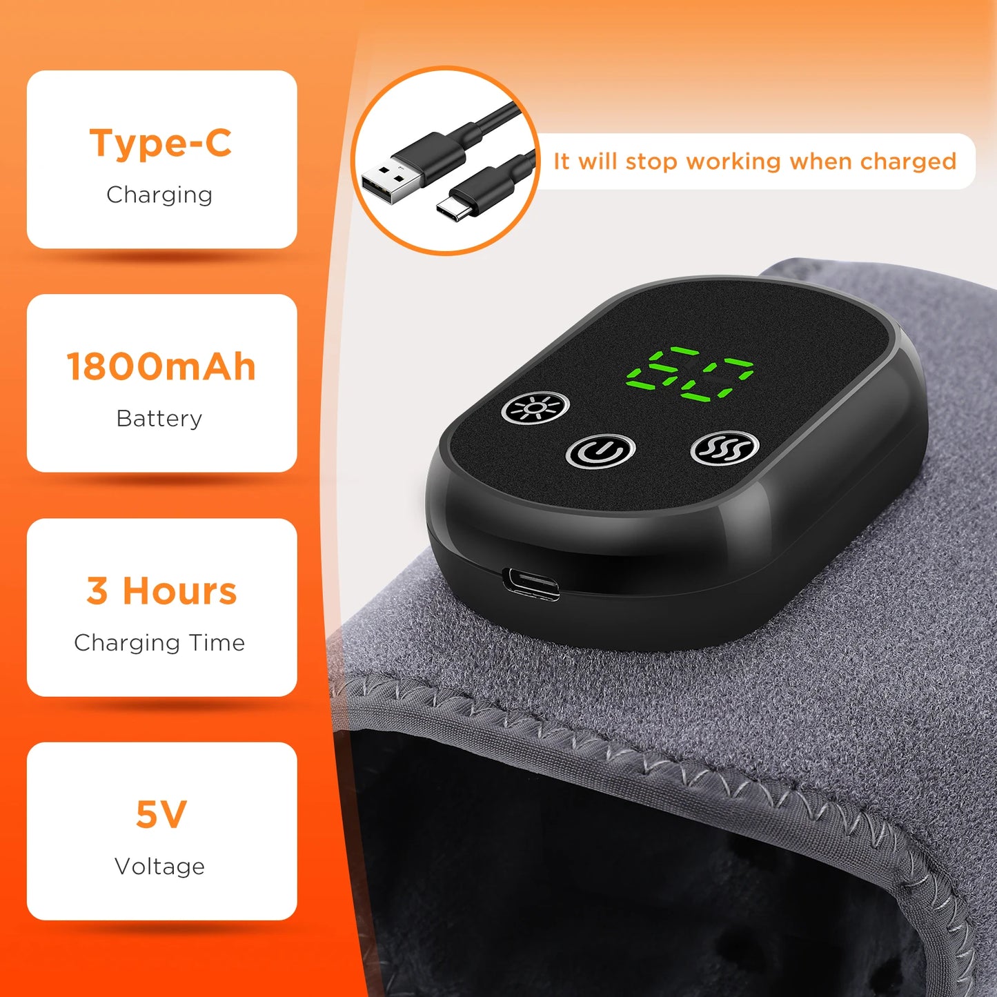 

Smart Timer Auto Shut-Off Ankle Heating Wrap