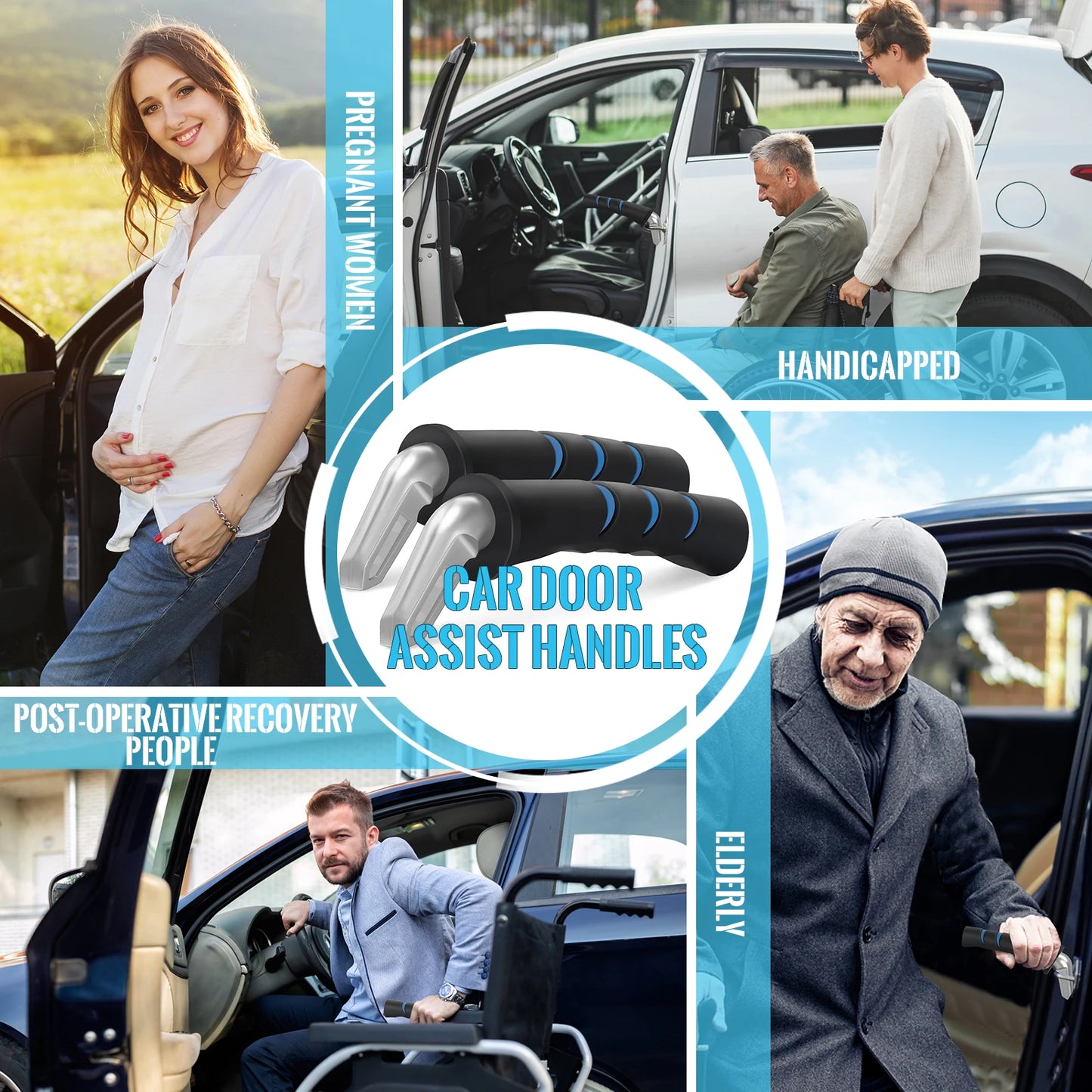 

Senior Mobility Aid Car Handle with Comfortable Sponge Sleeve Grip