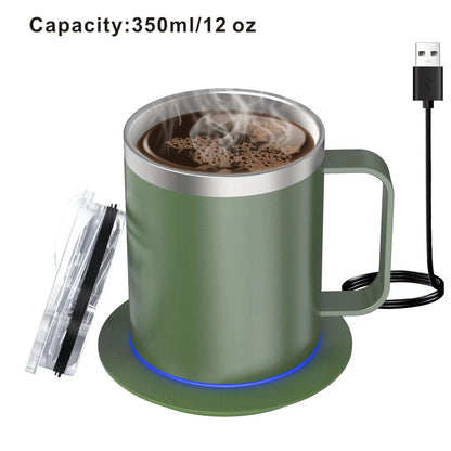 Self Heating Coffee Mug - USB Heated Cup for Seniors, Coffee & Tea Warmer