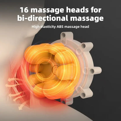 Electric Shiatsu Massager Back Shoulder and Neck Massage Pillow U Shape Body Massager with Heat Deep Tissue Kneading Massager