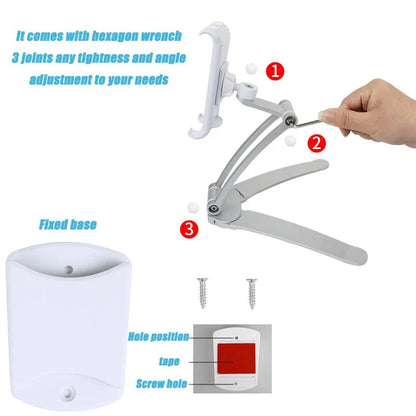 Hands-Free Tablet Stand for Seniors – Adjustable Phone & Tablet Desktop Mount