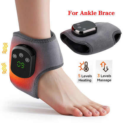Electric Heating Ankle & Foot Massager for seniors – Infrared Heat & Vibration Therapy, Rechargeable