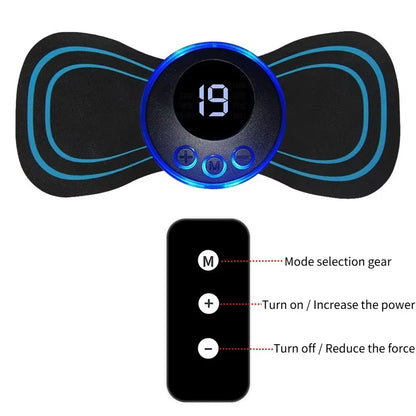 Portable Body Massage Pad – 8 Modes & 19 Levels for Relaxation